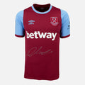 Declan Rice Signed West Ham Shirt 2020-21 Home [Front]