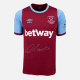 Declan Rice Signed West Ham United Home Shirt