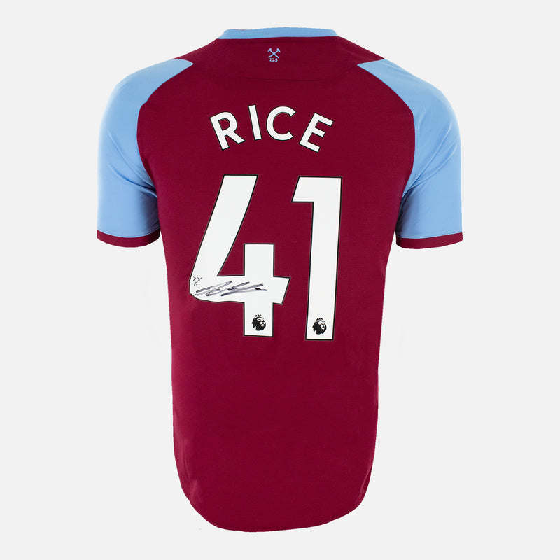 Declan Rice Signed West Ham Shirt 2020-21 Kit