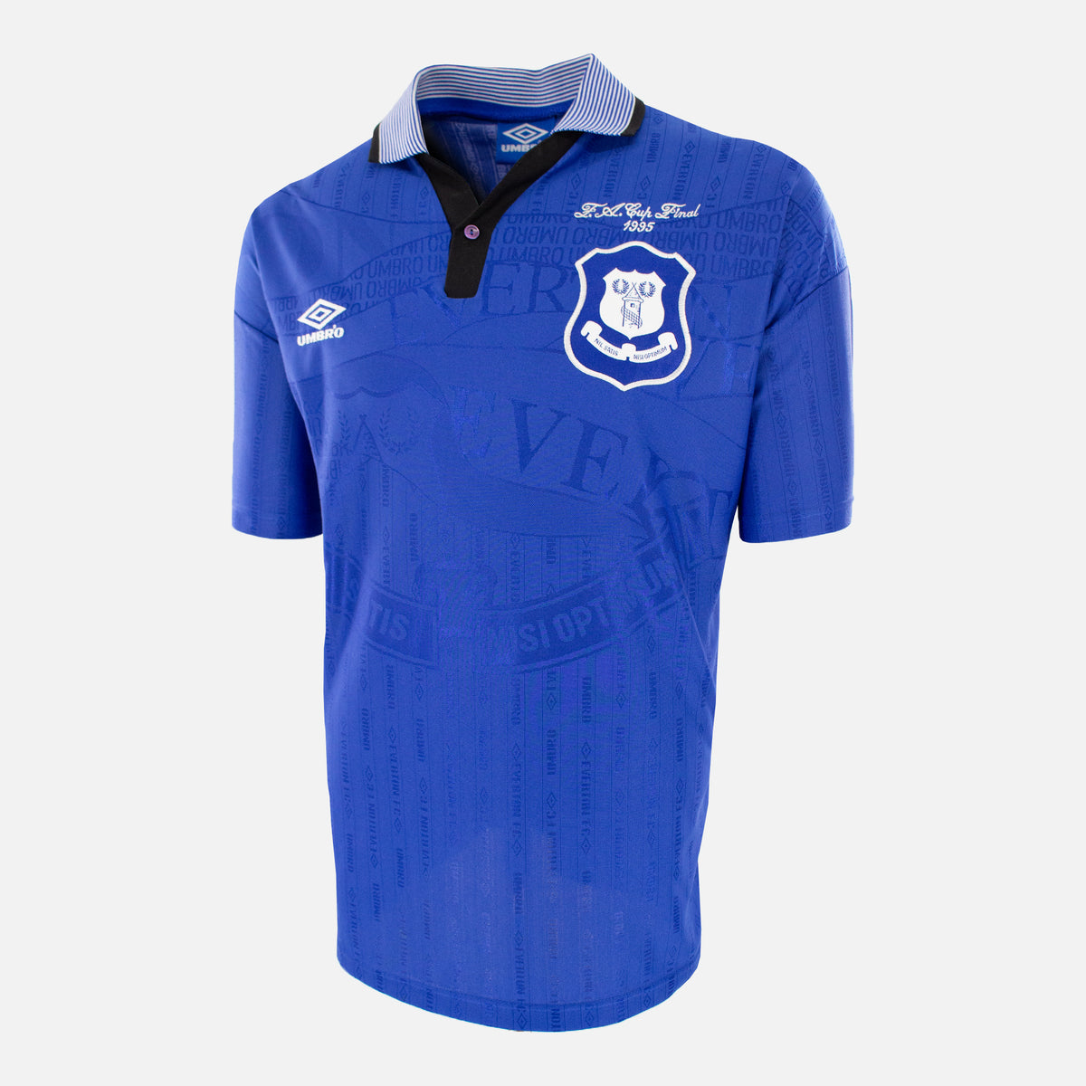 1994-95 Everton Home Shirt FA Cup Final embroidery [Perfect] L — Verified official Everton shirt, condition graded | The Vault