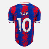 Framed Eze Signed Crystal Palace Shirt, Home Red/Blue [Mini]