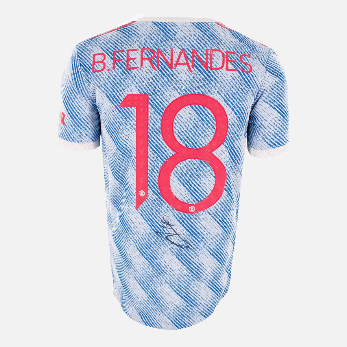 Bruno Fernandes Signed Manchester United Shirt 2021-22 Away Pro Version [18] — Manchester United signed shirt from the 2021 to 2022 season | The Vault