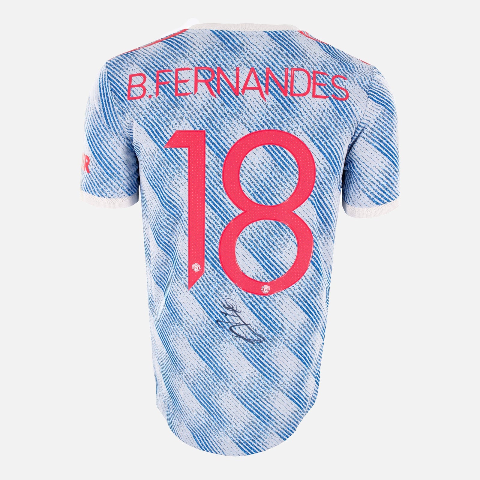 Bruno Fernandes Signed Manchester United Shirt 2021-22 Away