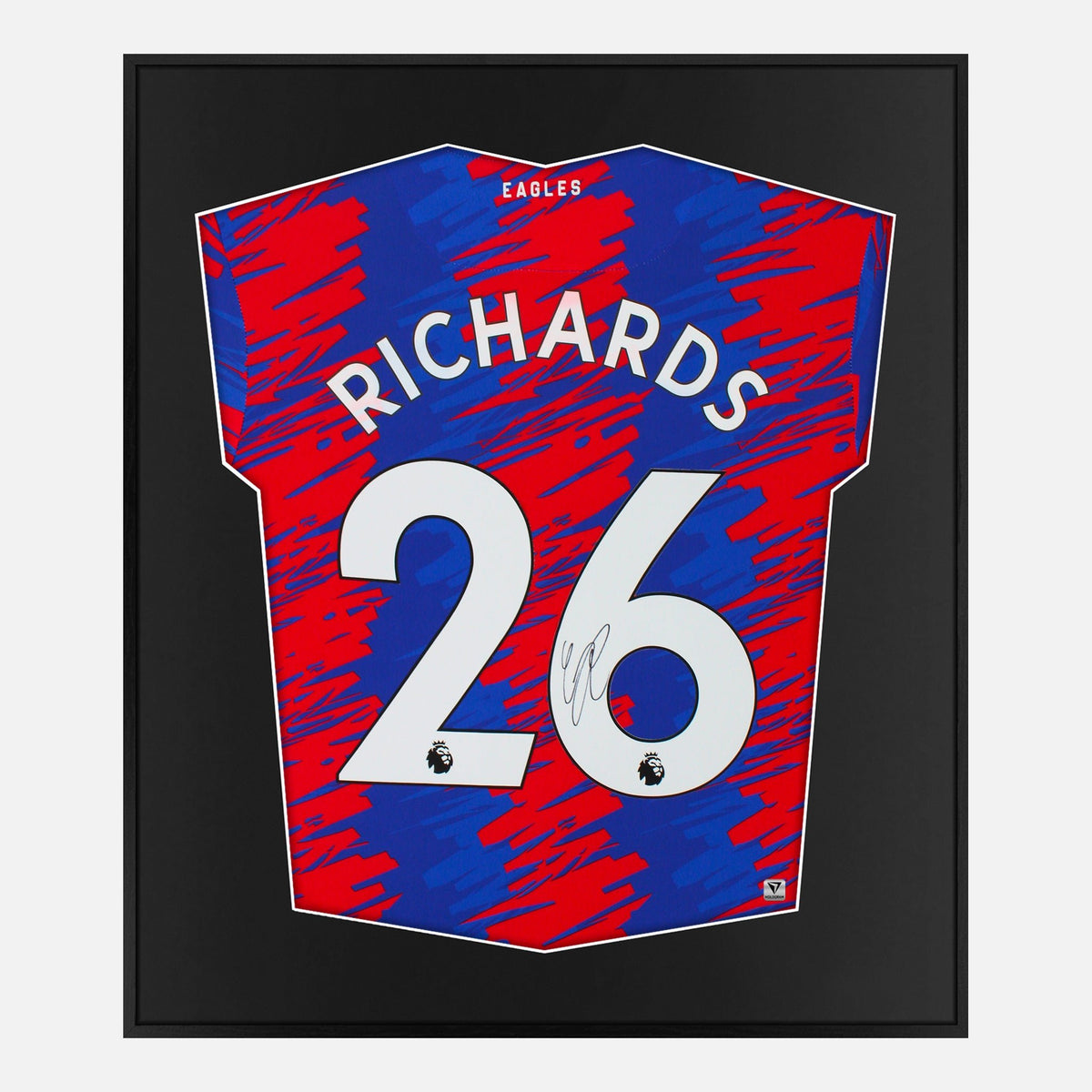 Framed Chris Richards Signed Crystal Palace Shirt [Lite] — Authentic signature with NFC and COA | The Vault