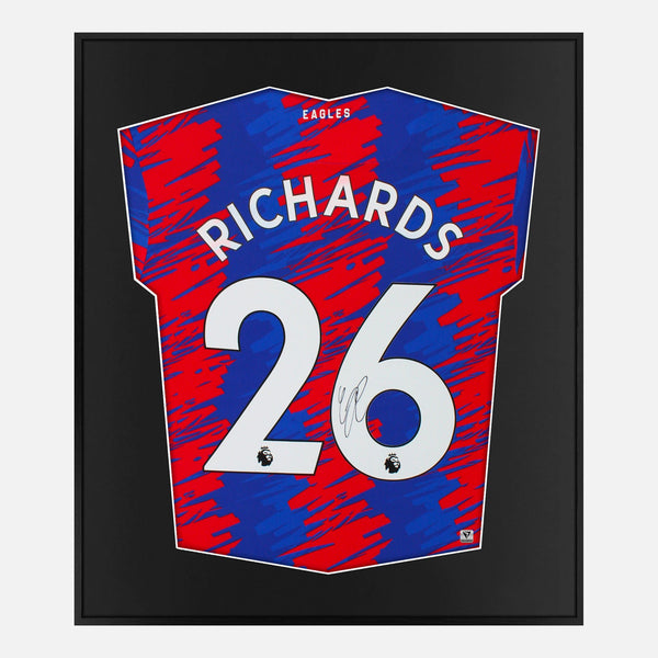 Framed Chris Richards Signed Crystal Palace Shirt 2022-23 Home [Mini]