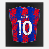 Framed Eze Signed Crystal Palace Shirt, Home Red/Blue [Mini]