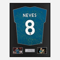 Framed Ruben Neves Signed Wolves Shirt 2022-23 Away [Classic]