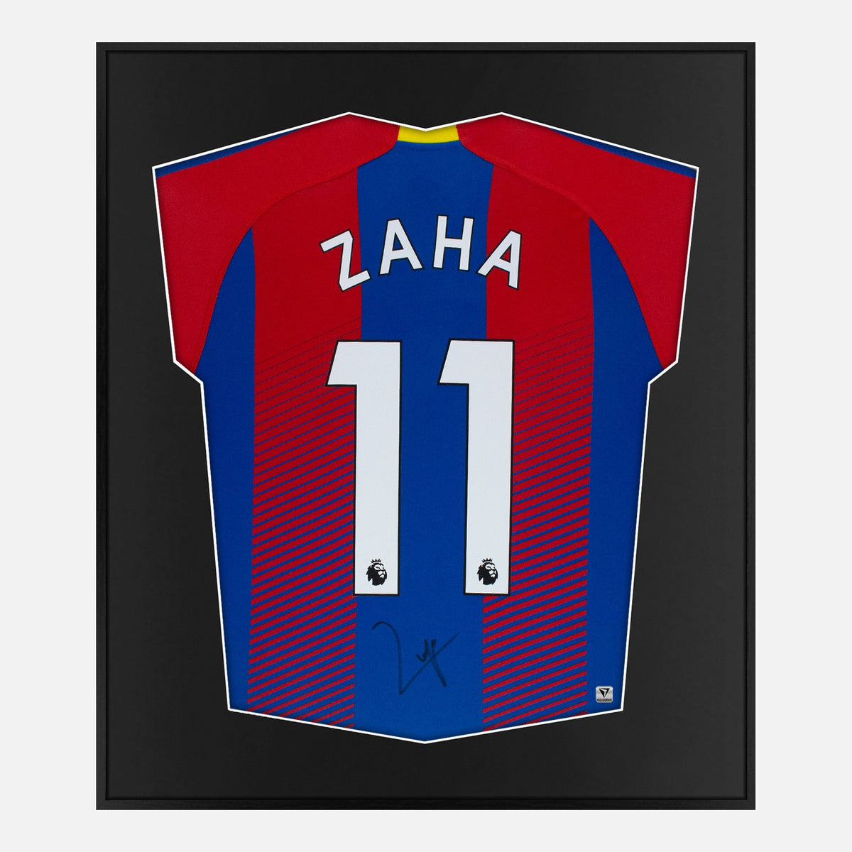 Framed Zaha Signed Shirt, Crystal Palace Home [Lite] — Authentic signature with NFC and COA | The Vault