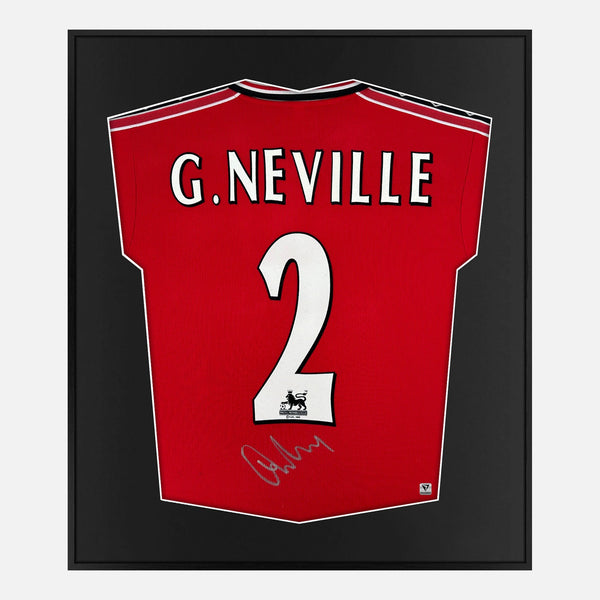 Framed Neville Signed Manchester United Shirt, Home Red [Mini]