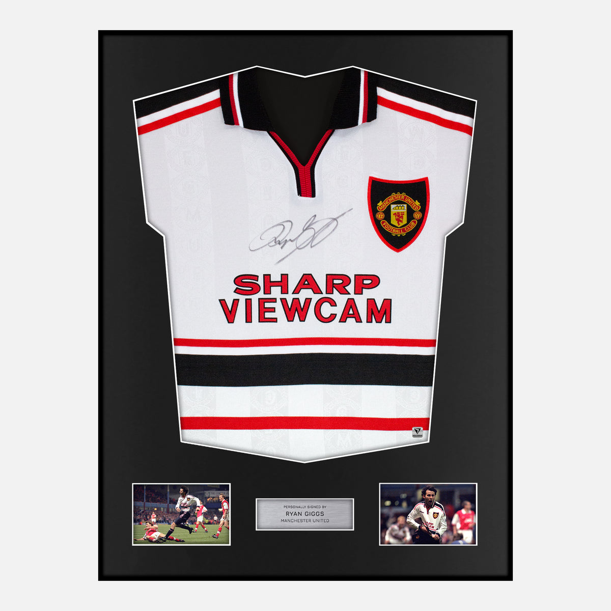 Framed Ryan Giggs Signed Manchester United Shirt 1999 Treble [Classic] — Verified autograph with NFC and certificate | The Vault