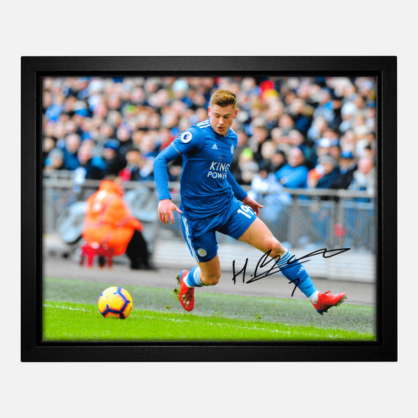 Framed Harvey Barnes Signed Leicester City Photo