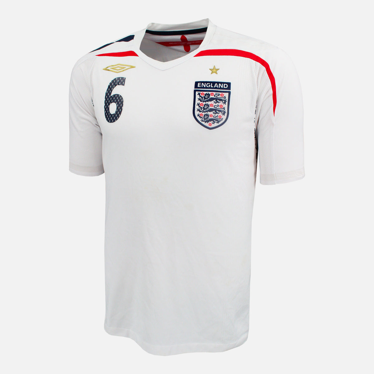 2007-09 England Home Shirt Terry 6 [Excellent] M — Looking after your England Home jersey | The Vault