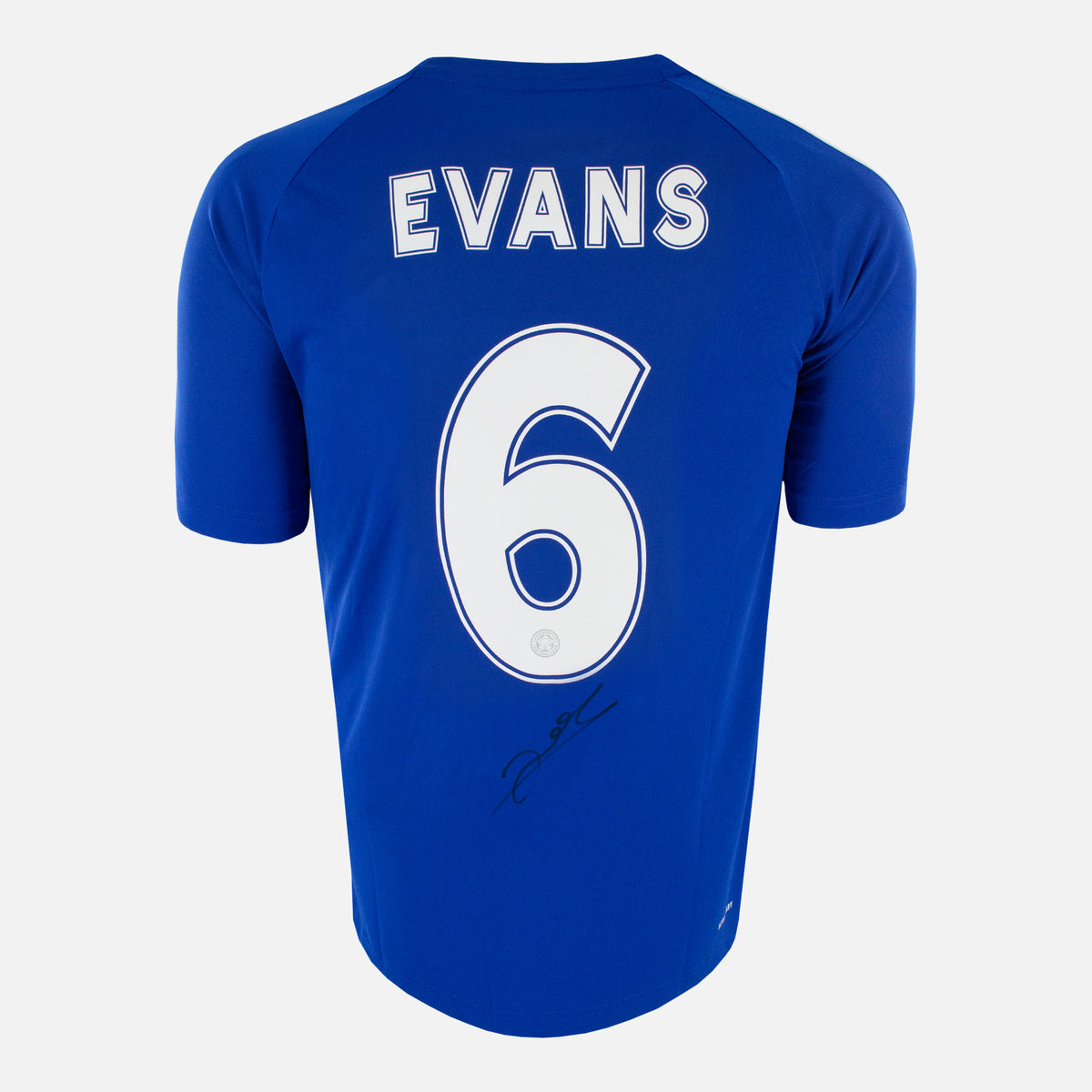 Jonny Evans Signed Leicester City Shirt Home [6] — Leicester City signed shirt from the 2020 to 2021 season | The Vault