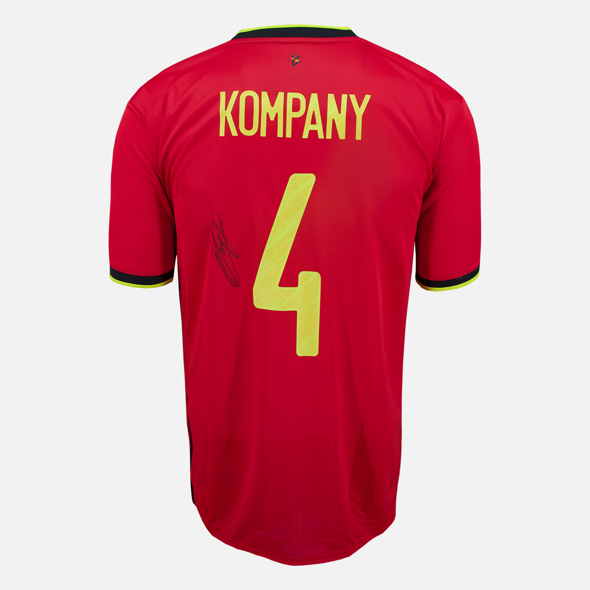 Vincent Kompany Signed Belgium Shirt 2020-21 Home [4] — Belgium signed shirt from the 2020 to 2021 season | The Vault