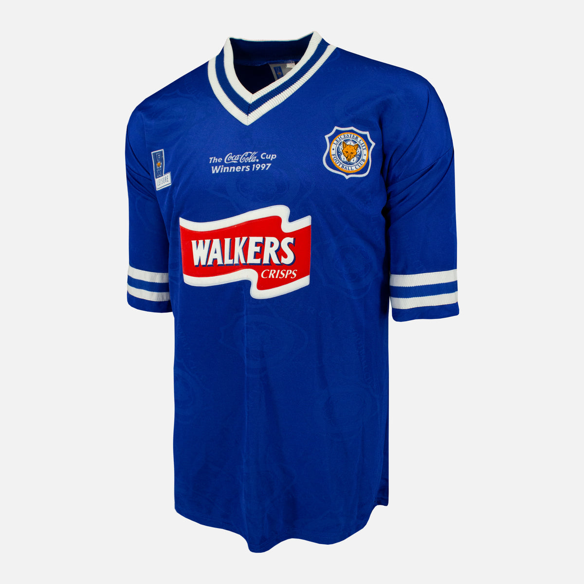 1997 Leicester City Home Shirt Coca Cup Winners [Perfect] XL — Verified official Leicester City shirt, condition graded | The Vault