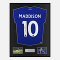 Framed James Maddison Signed Leicester City Shirt 2022-23 Home [Classic]