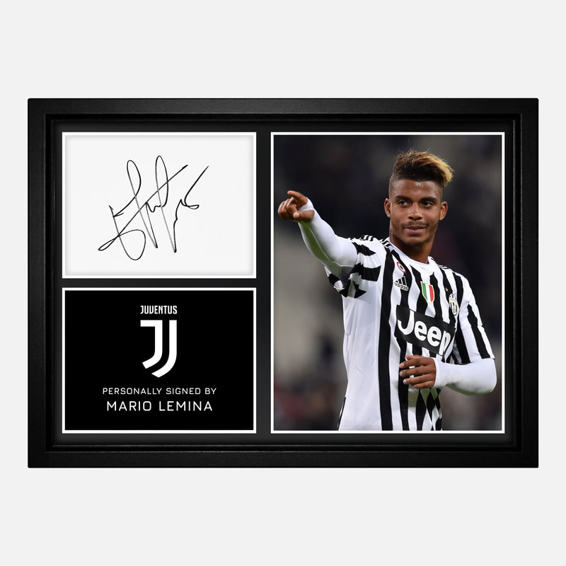 Mario Lemina Signed Juventus Photo