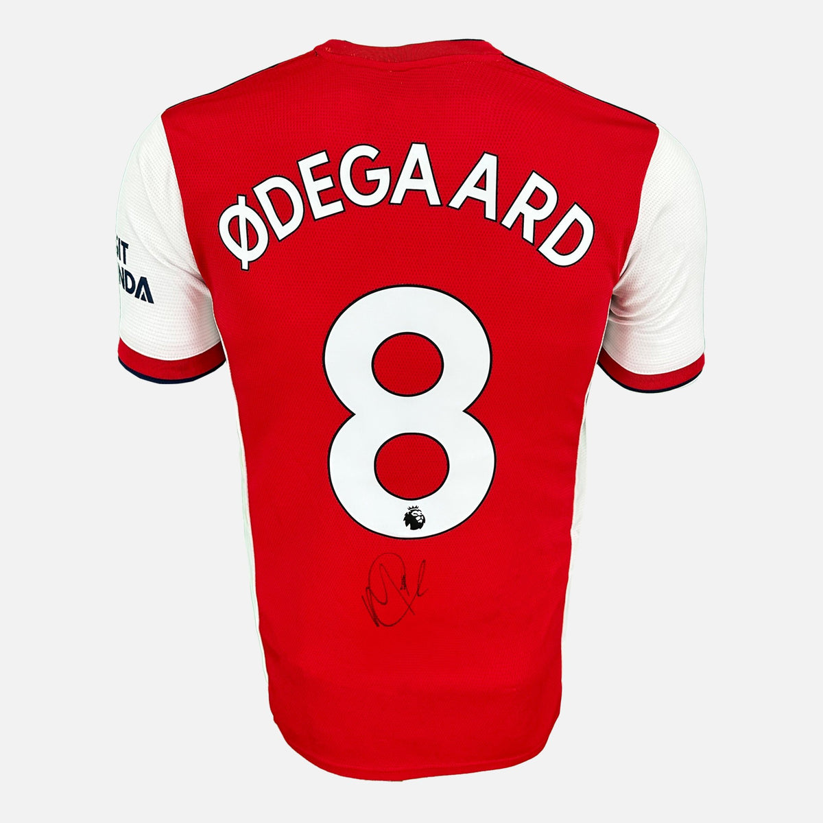 Martin Ødegaard Signed Arsenal Shirt 2021-22 Home [8] — Arsenal signed shirt from the 2020 to 2021 season | The Vault