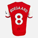 Framed Odegaard Signed Shirt, Arsenal, Red Home [Mini]