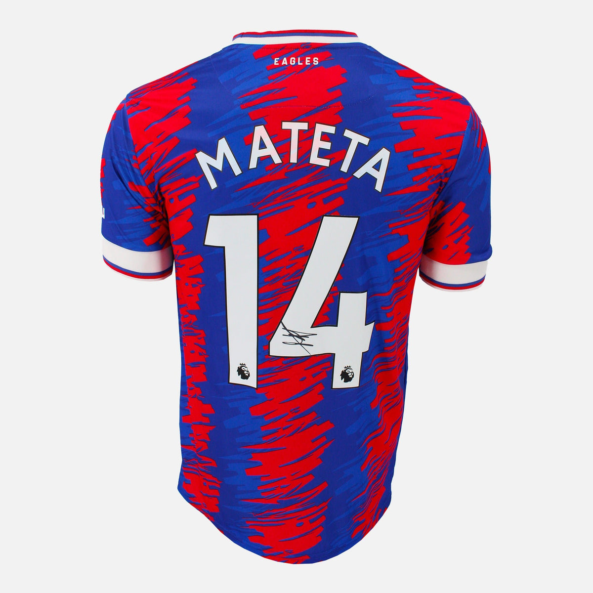 Jean-Philippe Mateta Signed Crystal Palace Shirt 2022-23 Home [14] — Crystal Palace signed shirt from the 2022 to 2023 season | The Vault