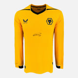 Framed Matheus Cunha Signed Wolves Shirt 2022-23 Home [Modern]