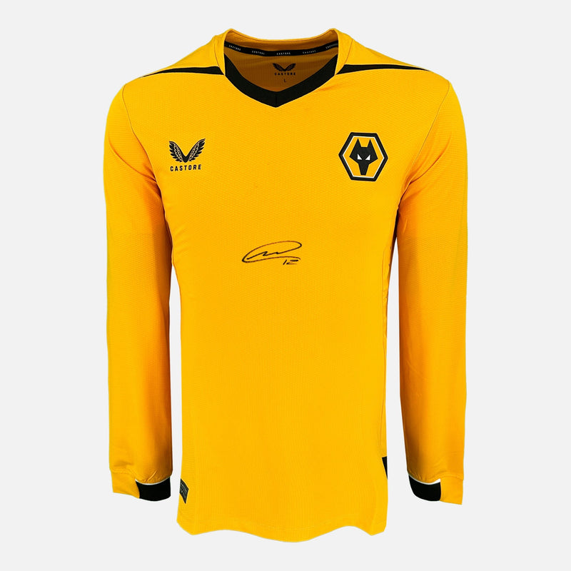 Matheus Cunha Signed Wolves Shirt 2022-23 Home [Front]