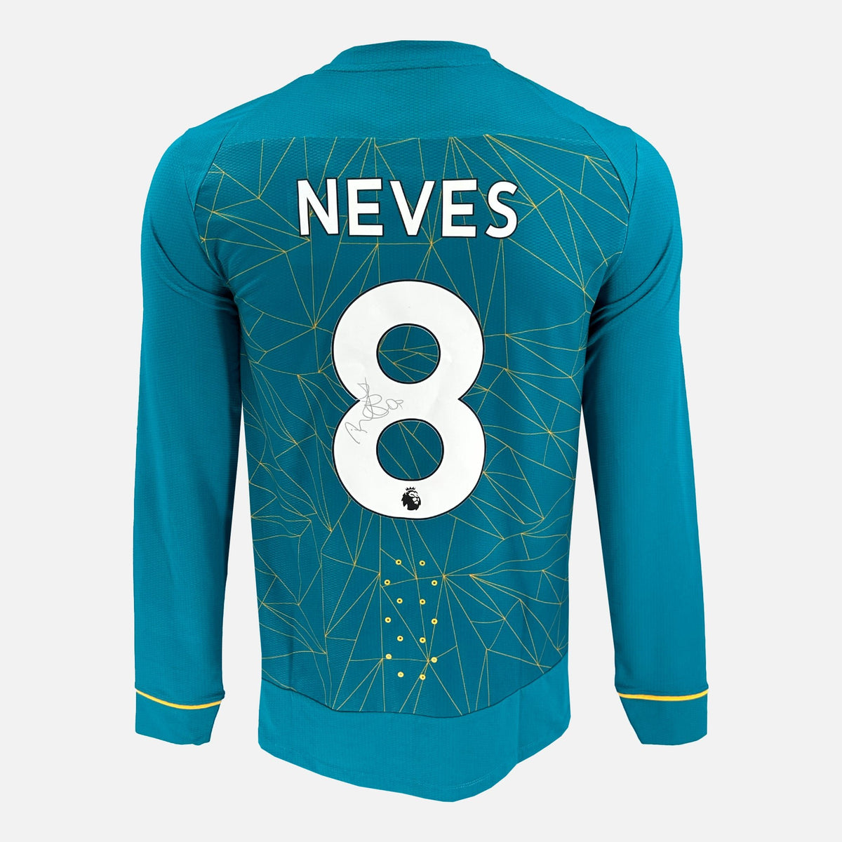 Ruben Neves Signed Wolves Shirt 2022-23 Away Pro [8] — Wolves signed shirt from the 2022 to 2023 season | The Vault