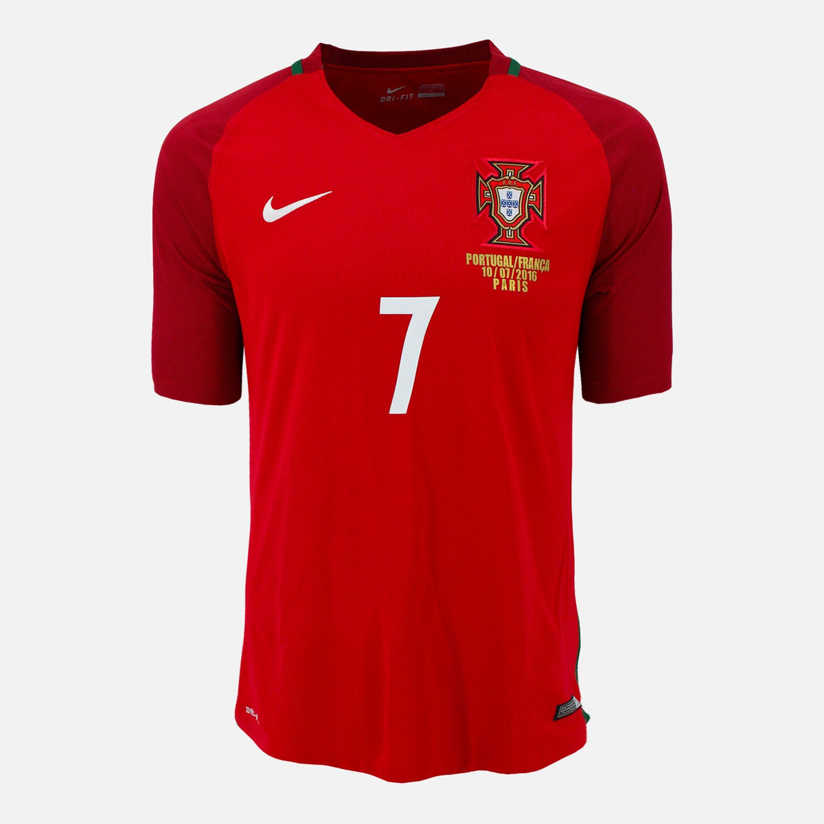 2016 Portugal Home Shirt Ronaldo 7 Euro Final Winners [Excellent] S — Verified official Portugal shirt, condition graded | The Vault