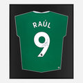Framed Raul Jimenez Signed Wolves Shirt, Third Green [Lite]