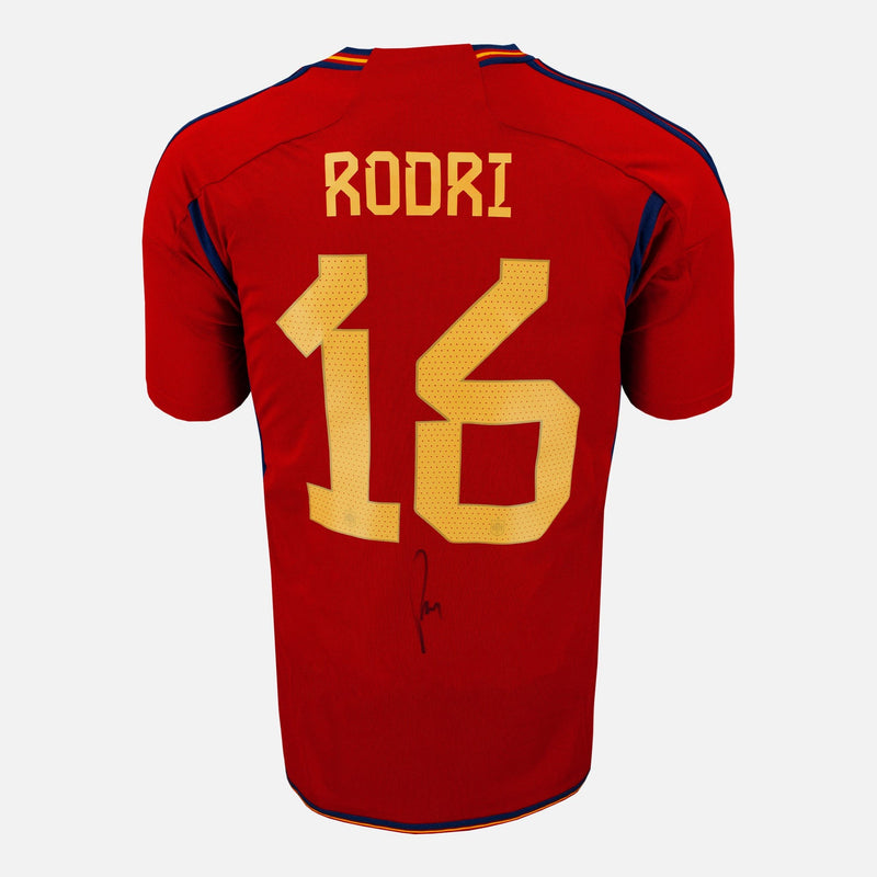 Rodri Signed Spain Shirt 2022