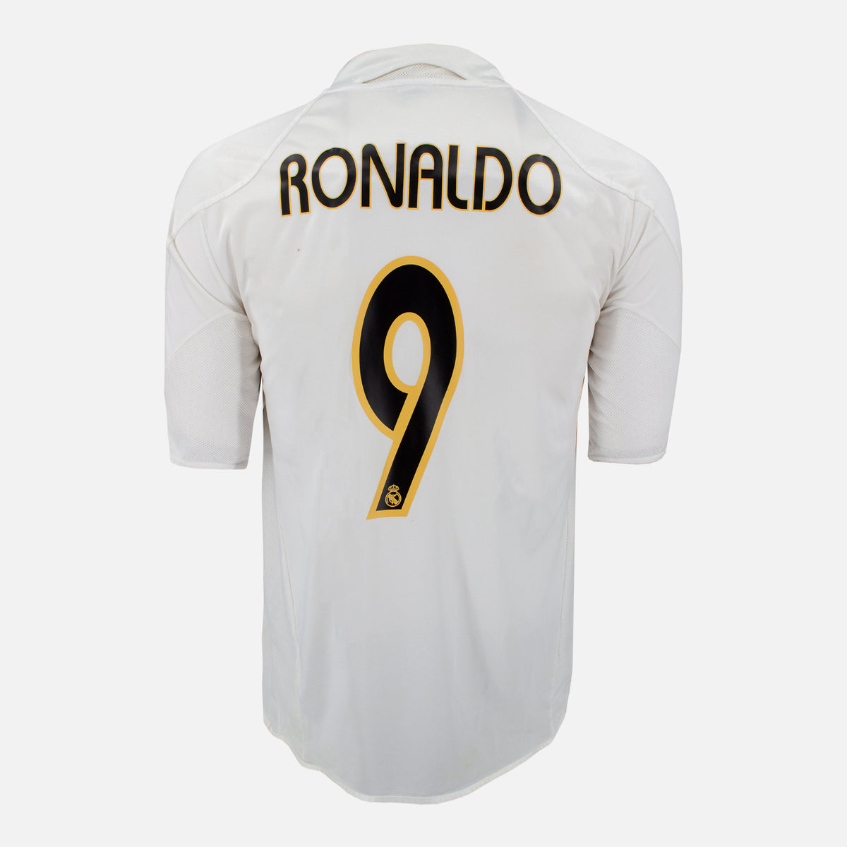 2004-05 Real Madrid Home Shirt Ronaldo 9 [Excellent] XL — Verified official Real Madrid shirt, condition graded | The Vault
