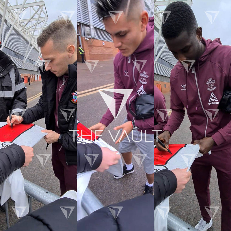 Squad Signed Southampton Shirt 2022-23 Home [23 Autographs]