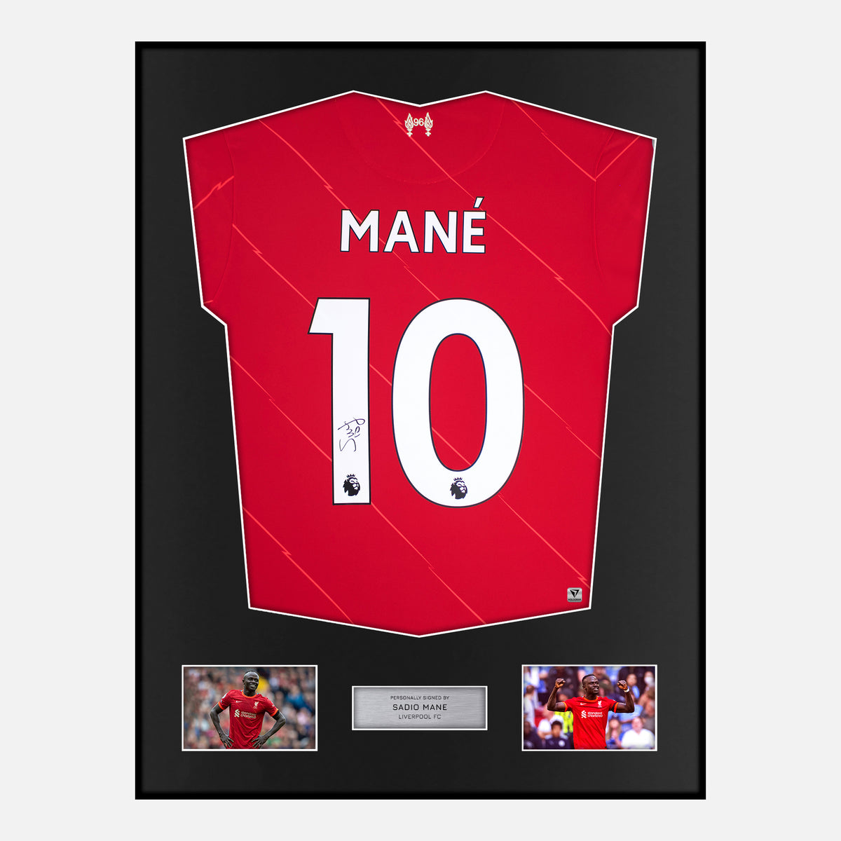 Framed Sadio Mane Signed Liverpool Shirt 2021-22 Home [Classic] — Verified autograph with NFC and certificate | The Vault