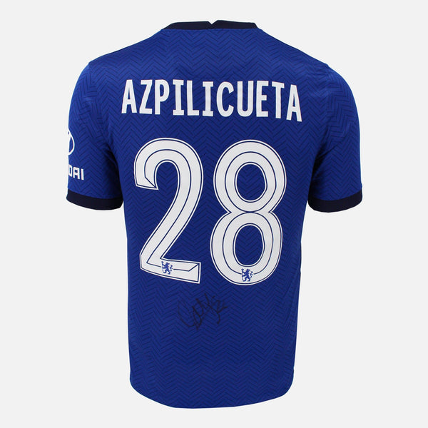 Cesar Azpilicueta Signed Chelsea Shirt 2020-21 Home CL Winners [28]