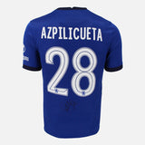 Framed Azpilicueta Signed Shirt, Chelsea Home, 28 [Lite]