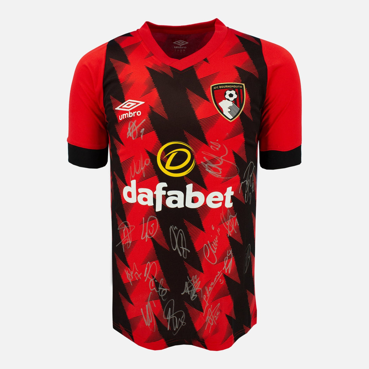 Squad Signed Bournemouth Shirt 2022-23 Home [17 Autographs] — Bournemouth signed shirt from the 2022 to 2023 season | The Vault