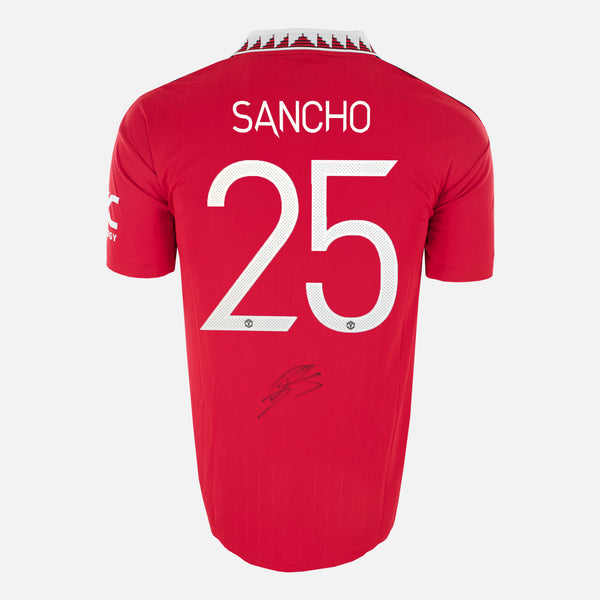 Jadon Sancho Signed Man Utd Shirt Manchester United Autographed Kit