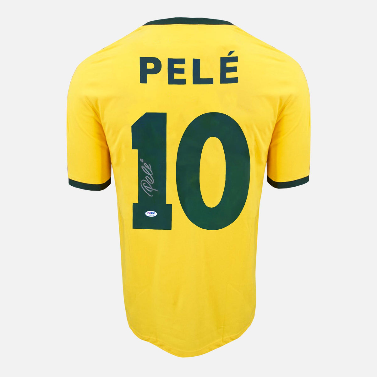 Pele Signed Brazil Shirt 1970 World Cup [10] — Brazil signed shirt from the 1970 season | The Vault