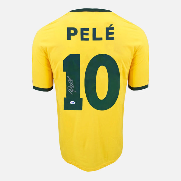 Pele Signed Brazil Football Shirt