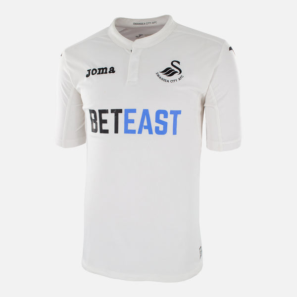 2016-17 Swansea City White Home Shirt Football Jersey