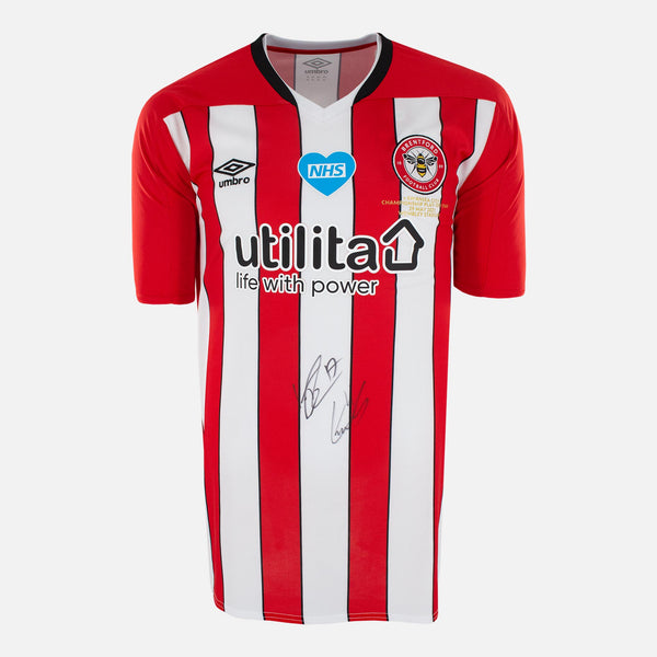 Toney & Marcondes Signed Brentford Home Shirt 2021 Play-Off Final