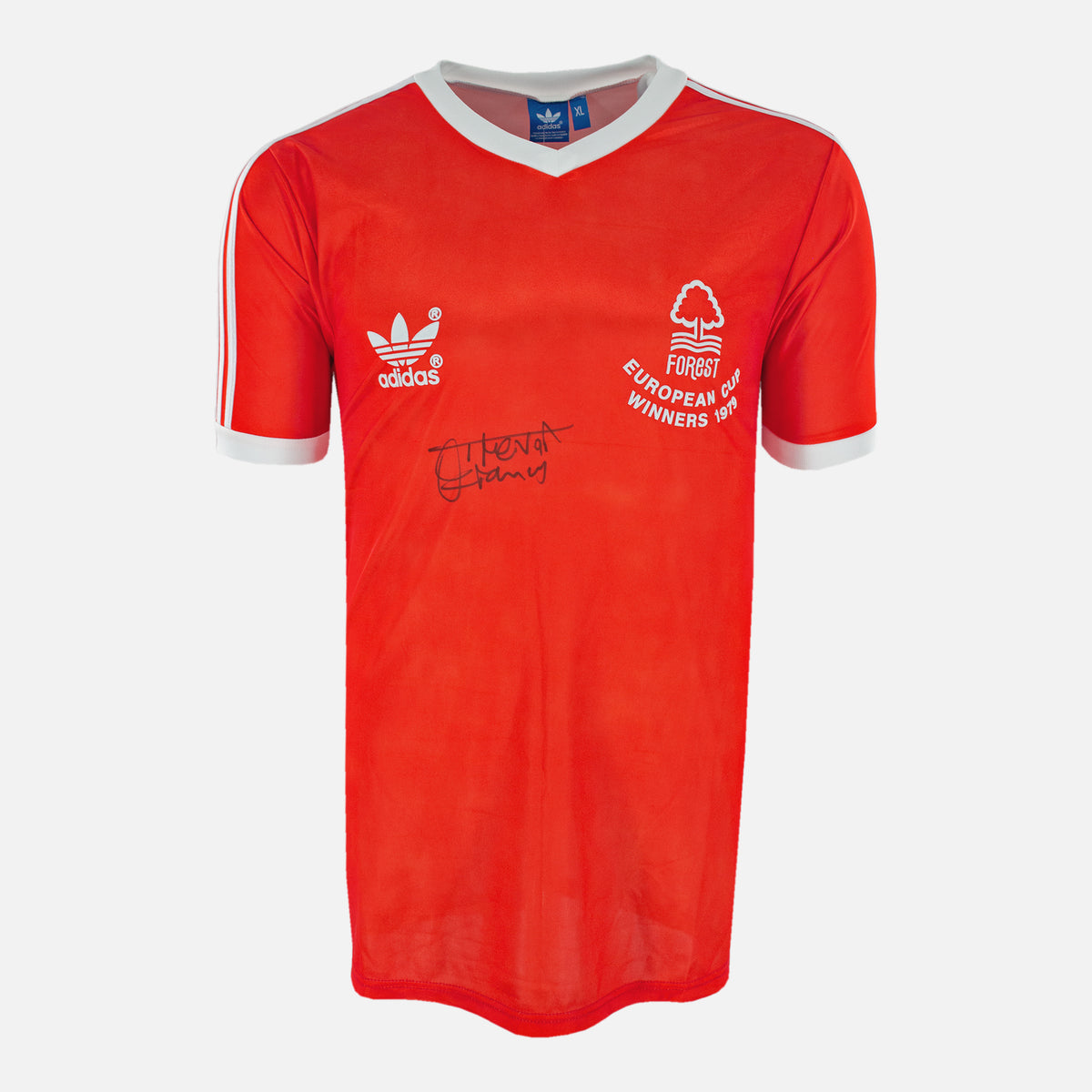 Trevor Francis Signed Nottingham Forest Shirt 1979 Home [Front] — Nottingham Forest signed shirt from the 1979 season | The Vault