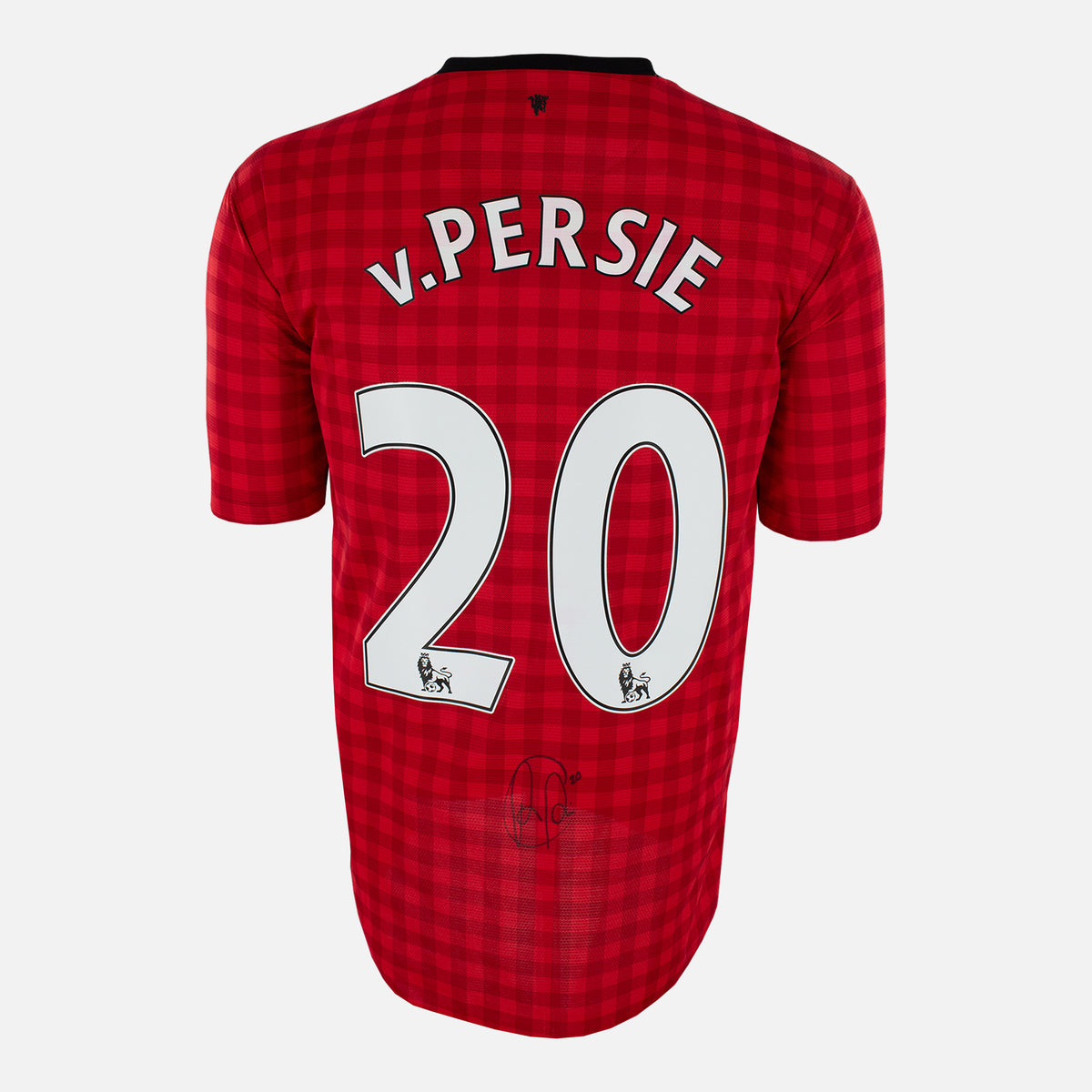 Robin van Persie Signed Manchester United Shirt 2012-13 Home [20] — Manchester United signed shirt from the 2012 to 2013 season | The Vault