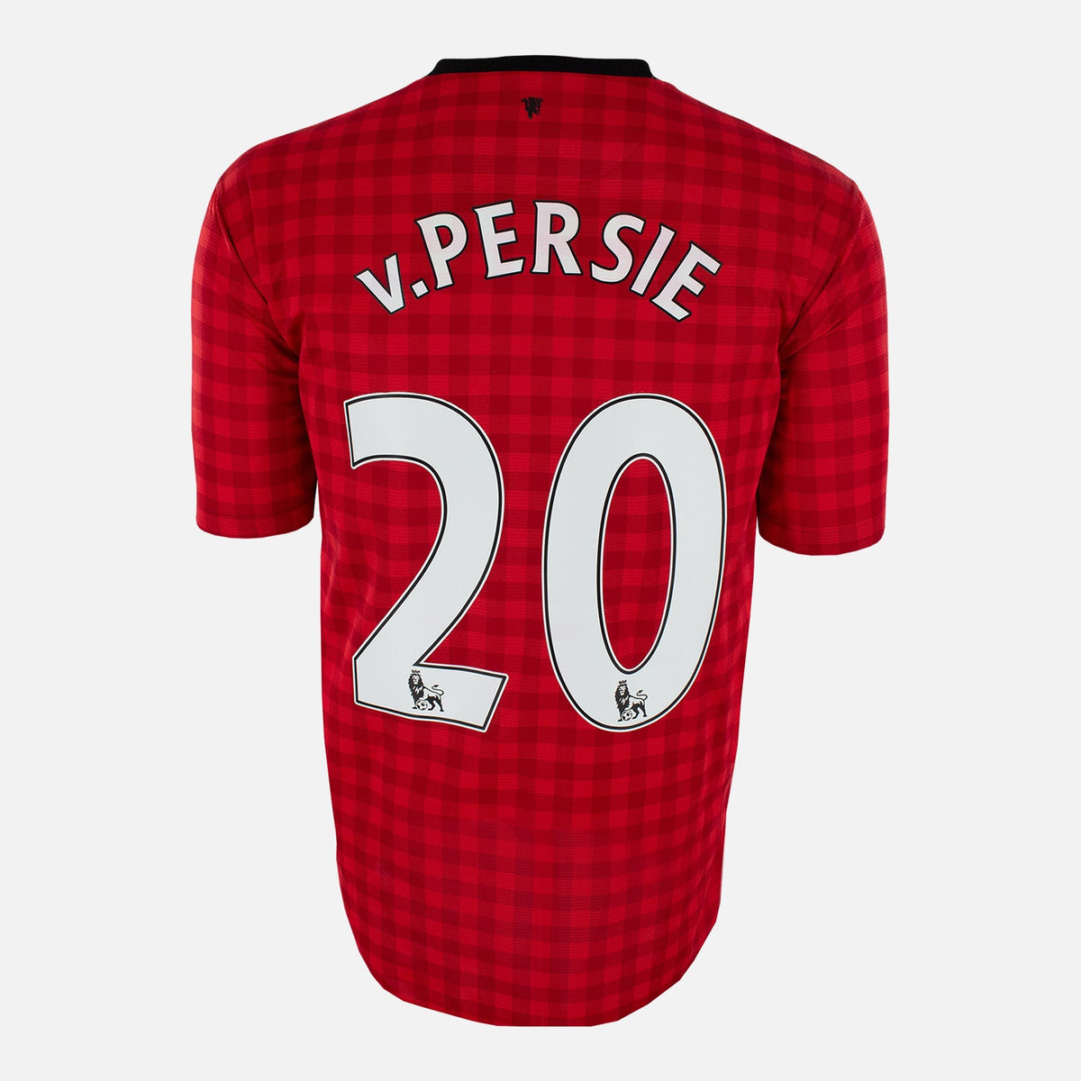 2012-13 Manchester United Home Shirt v.Persie 20 [Excellent] — Verified official Manchester United shirt, condition graded | The Vault