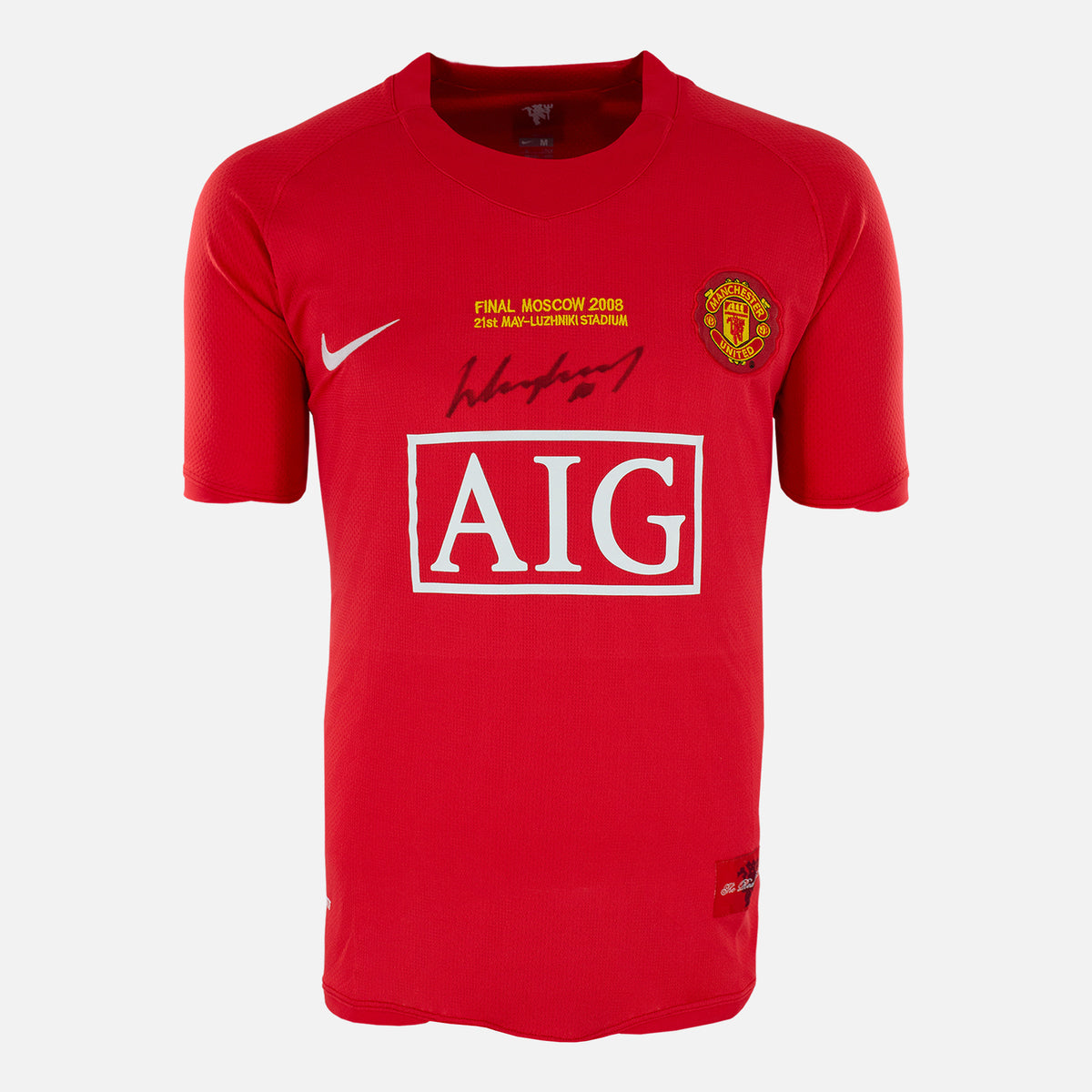 Wayne Rooney Signed Manchester United Shirt 2008 CL Final [Front] — Manchester United signed shirt from the 2008 season | The Vault