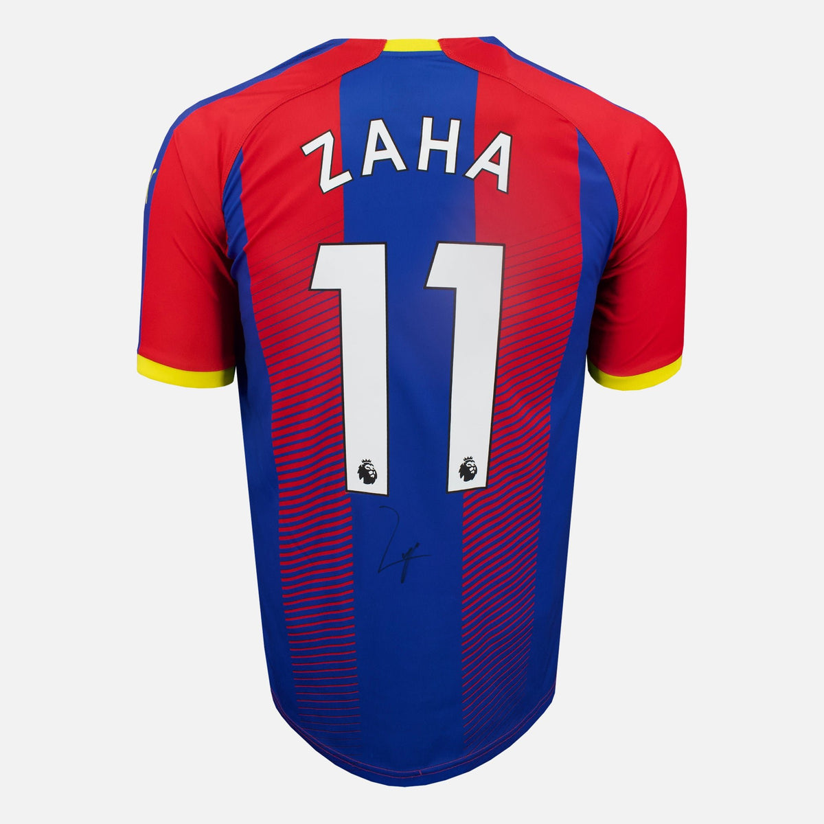 Wilfried Zaha Signed Crystal Palace Shirt 2018-19 Home [11] — Crystal Palace signed shirt from the 2018 to 2019 season | The Vault