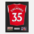 Framed Oleksandr Zinchenko Signed Arsenal Shirt 2022-23 Home [Classic]