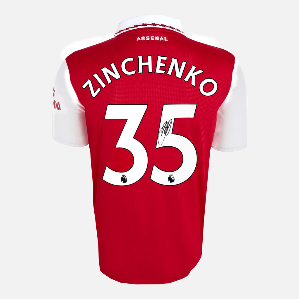 Oleksandr Zinchenko Signed Arsenal Shirt 2022-23 Home [35] – The Vault