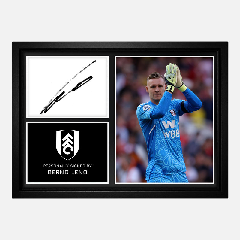 Bernd Leno Signed Fulham Photo Montage