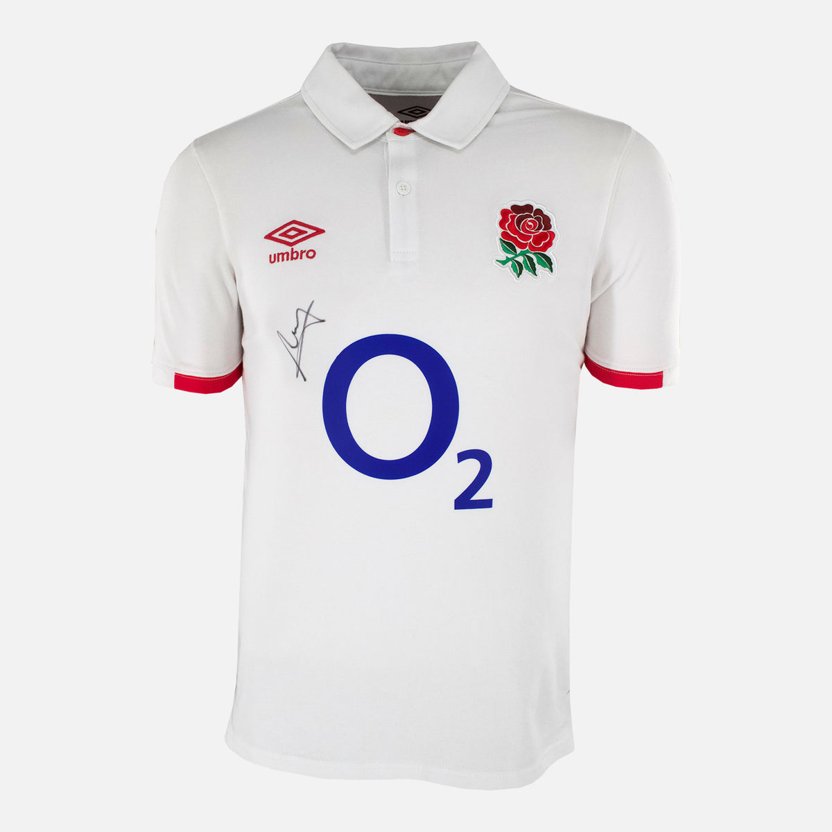 Mako Vunipola Signed England Rugby Shirt 2020-21 Home [Front] — England Rugby signed shirt from the 2020 to 2021 season | The Vault